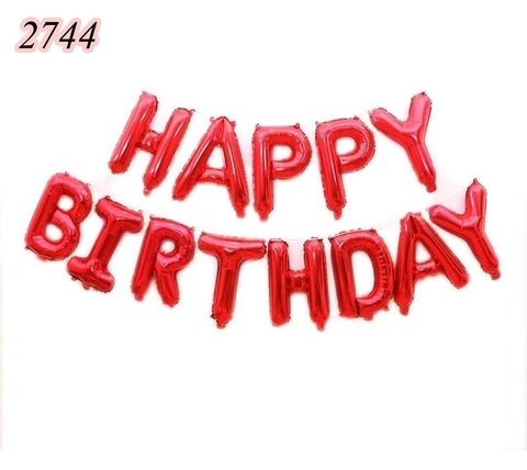 Bóng chữ happy birthday đỏ