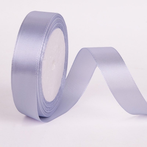 Ruybang lụa trơn xám tím nhạt khổ 2cm,22m