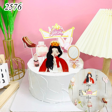 SCG - set cắm cô gái vương miện son nước hoa
