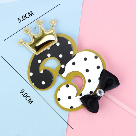 SCG - 1 que cắm số 3 vương miện đen nhỏ TQ