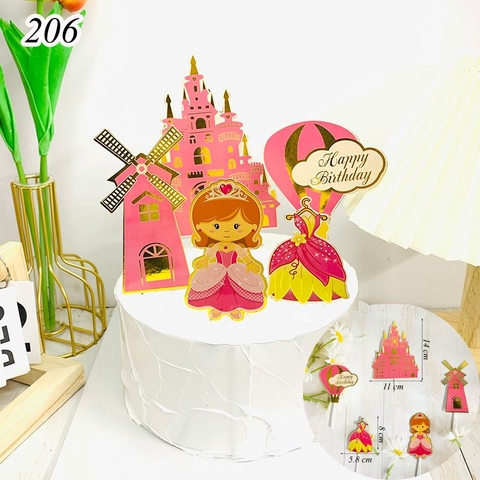 SCG-set cắm công chúa lâu đài hồng