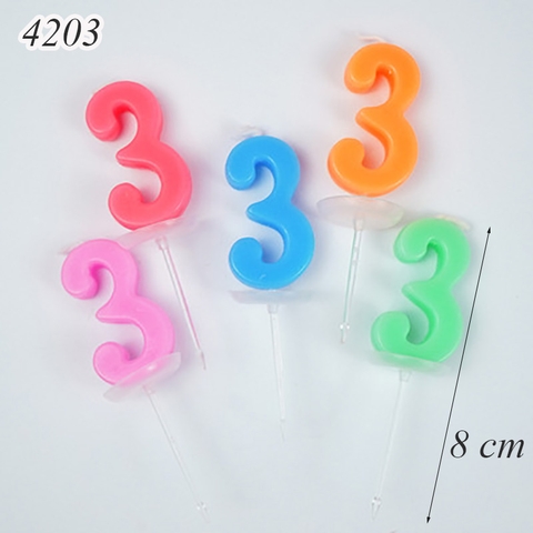 Chỉ bán Shopee 1 Nến số 3 màu ngẫu nhiên