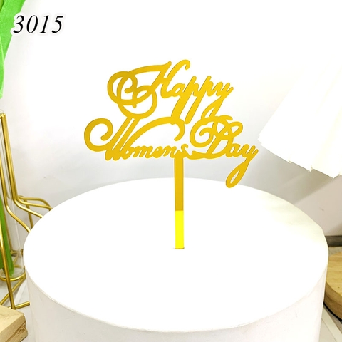 MK - 10 meka chữ happy women's day vàng H ngang