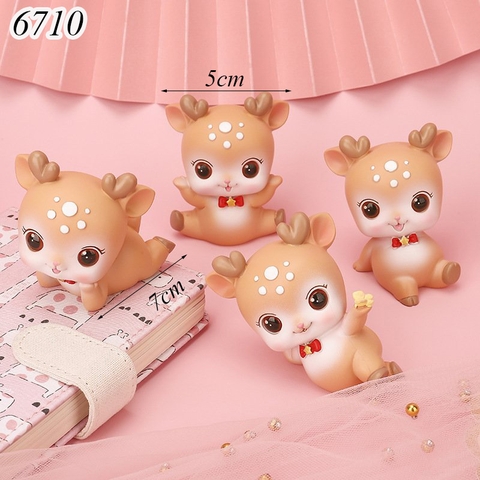 Sale set 4 hươu sao nâu