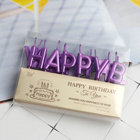 Nến nhũ HPBD - Tím