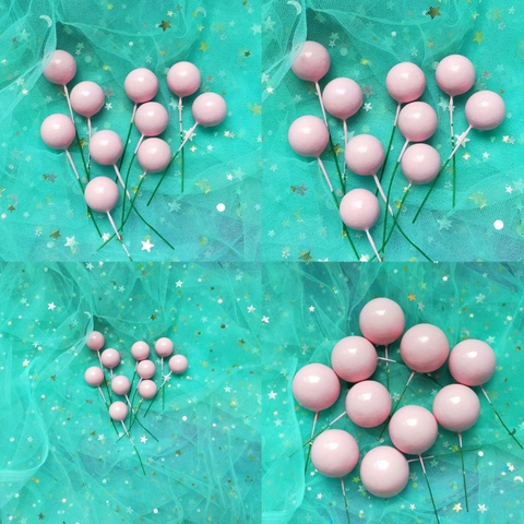 40 viên bi sắc màu trơn hồng.