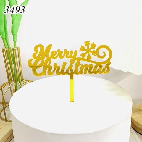 MK - 10 meka merry christmas bông tuyết.