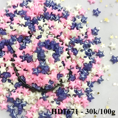 Keo - kẹo đường sao mix màu hồng trắng tím(100gr)