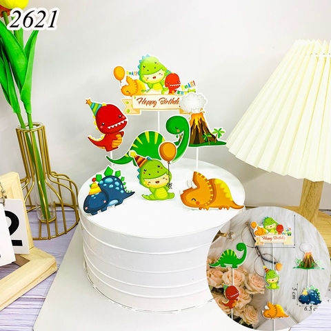 SCG-set cắm em bé khủng long rừng xanh