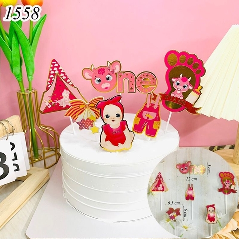 SCG - set cắm bé gái trâu hồng bóng