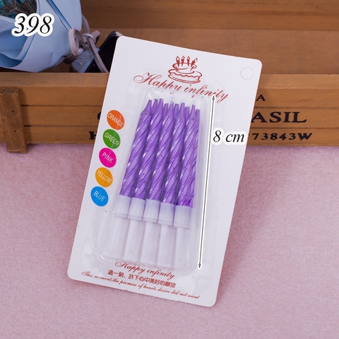 Nến xoắn nhũ kim tuyến tím