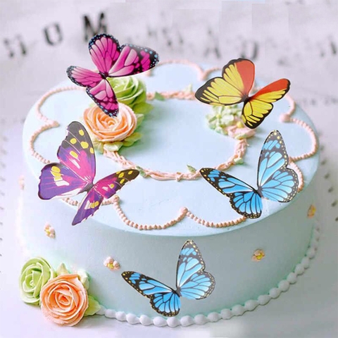 Set 10 bướm nhựa to sắc màu