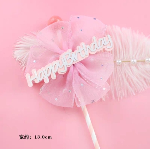 Que cắm nơ hồng bi HPBD TQ.