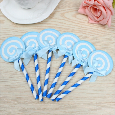 SC - set que cắm kẹo mút xanh dương