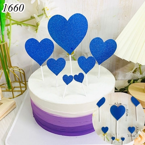Cam - Set cắm giấy tim nhũ  xanh dương