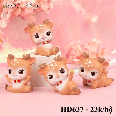 Tuong - set 4 hươu sao cam