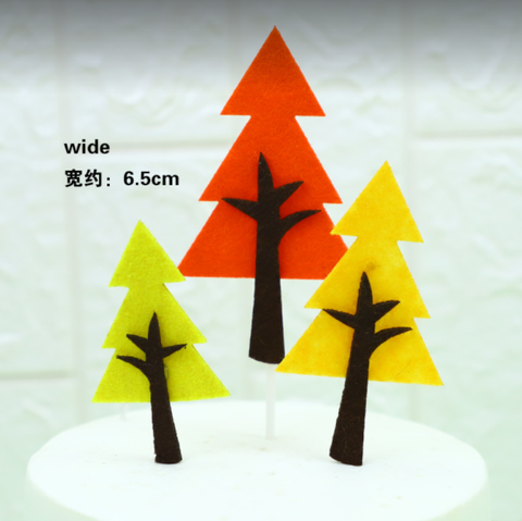 CAM - set 3 cây thông vải lá kim vàng cam