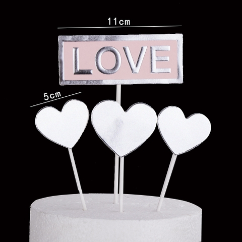 Set căm tim love vàng - hồng
