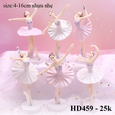 Tuong - Set 3 cô gái bale nhựa nhẹ hồng