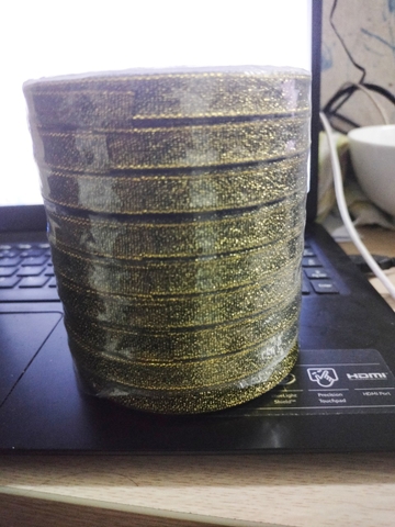 Ruybang kim tuyến khổ 1cm vàng đậm