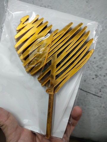 Mica -  combo 10 thẻ mica trái tim gạch