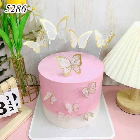 10 Bướm giấy trắng viền vàng TQ