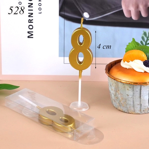 Nến Số Nhũ Vàng ( Số 8)