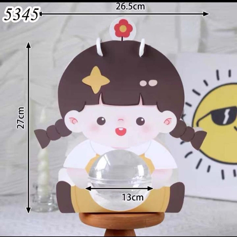 Hộp giấy bé gái quả cầu có quai xách TQ M2