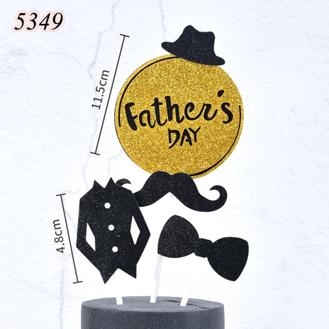 SCG-Set cắm father day tròn nhũ vàng