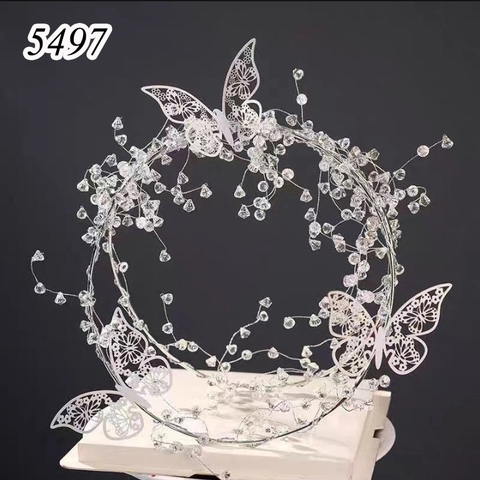 Vòng Tròn Kim Loại Gắn Bướm Đính Đá