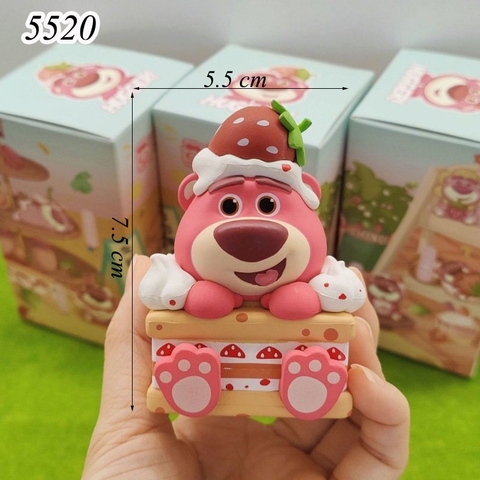 Gấu Dâu Ngồi Hộp Nhựa Đặc TQ