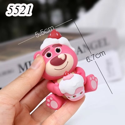 Gấu Dâu Ôm Kem Nhựa Đặc TQ