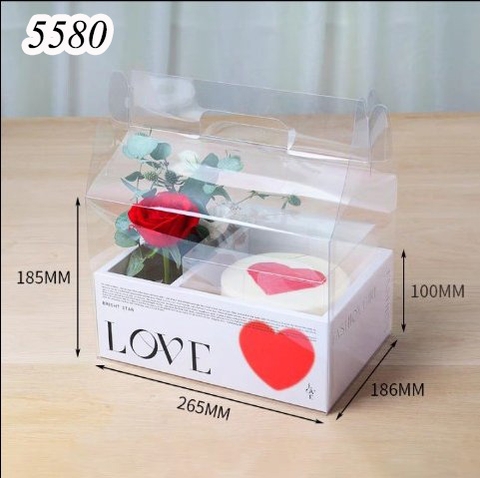 Combo 5 hộp LOVE 2 ngăn trắng ( 3 chi tiết )
