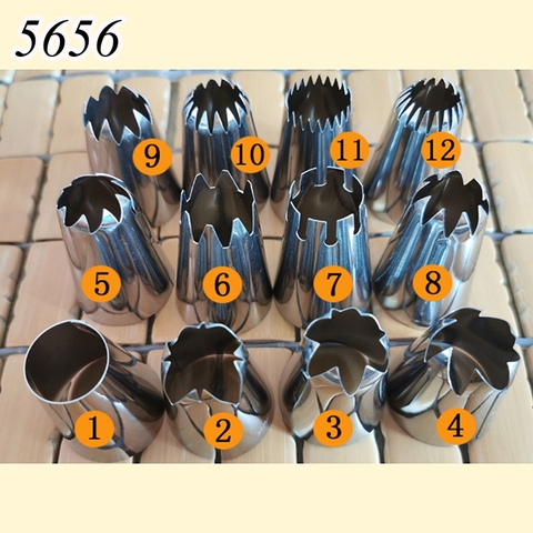 Bộ 12 đui bánh size To cookie cao 4.3cm rộng 3cm thép không zỉ