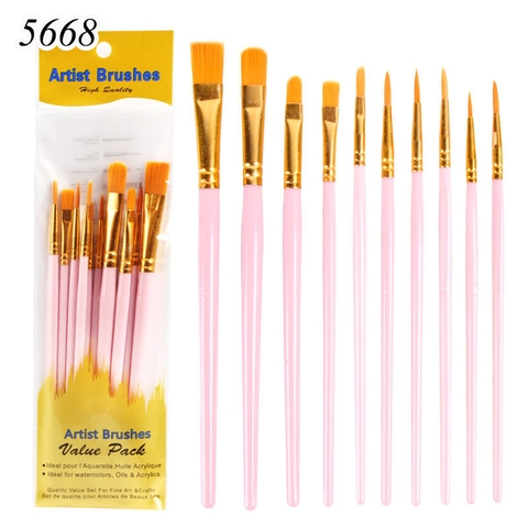Bộ 10 cọ vẽ vuốt bánh kem HỒNG.