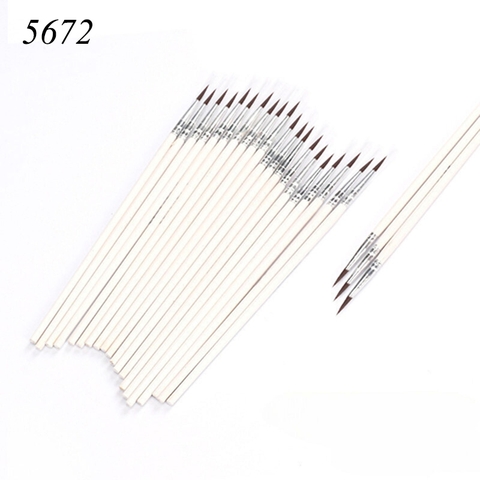 Bộ 10 chiếc cọ nhọn mini mix 3 size TRẮNG