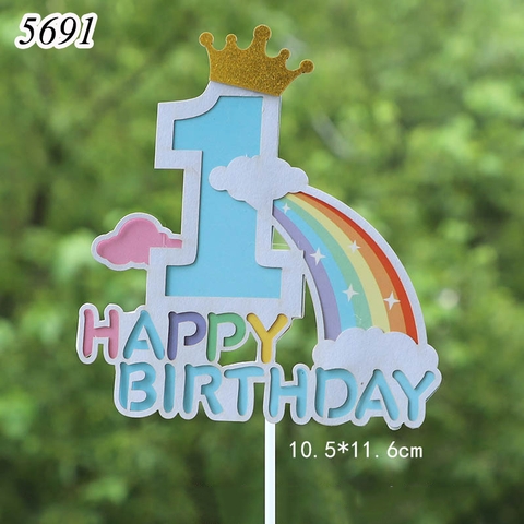 SCG-Set 5 thẻ cắm số 1 xanh chứ HPBD TQ