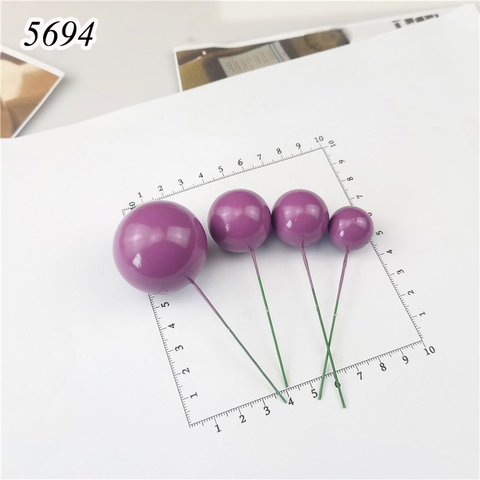 40 viên bi sắc màu trơn tím