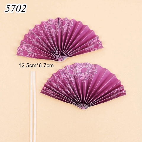 SCG-Quạt gấp cỡ vừa màu tím TQ