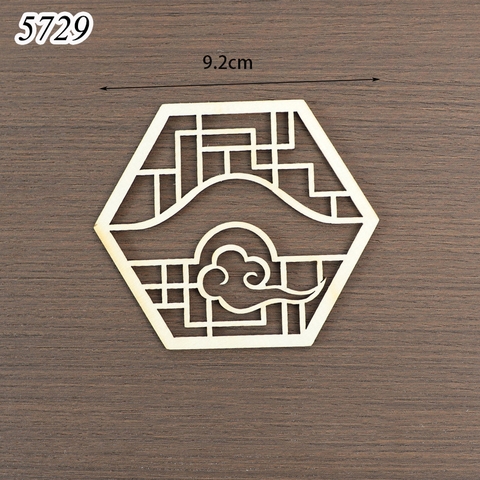 Sét 5 Mô hình đám mây tốt lành hình lục giác TQ