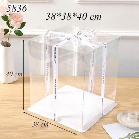Hộp Meka Trong 3 Chi Tiết Có Nắp 38*38*40cm