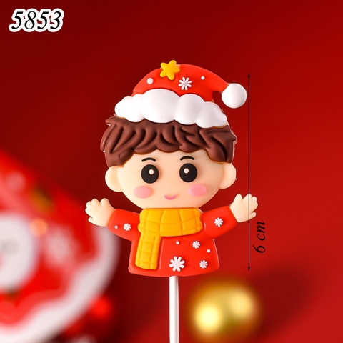 SLC-Silicon bé trai noel mũ đỏ