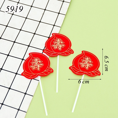 SCG-Set cắm 3 trái đào đỏ TQ