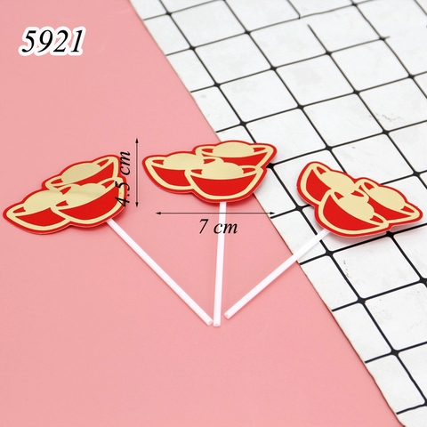 SCG-Set cắm 3 thỏi vàng đỏ TQ