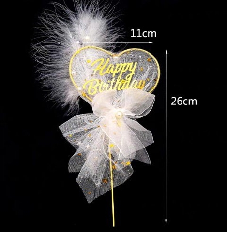 QC - que cắm tim hpbd vải lông vũ trắng