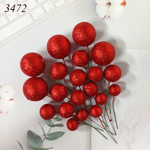 40 viên bi nhũ đỏ TP
