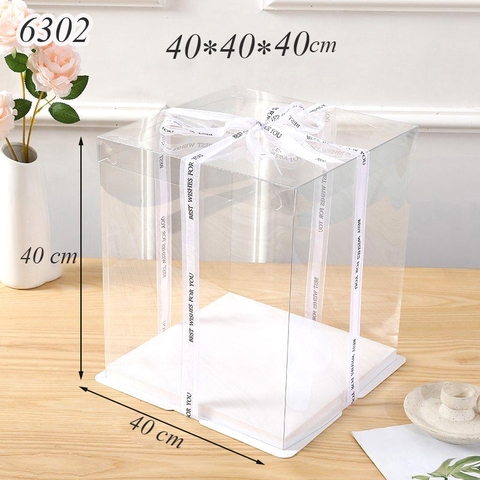 Hộp Meka Trong 3 Chi Tiết Có Nắp 40*40*40cm