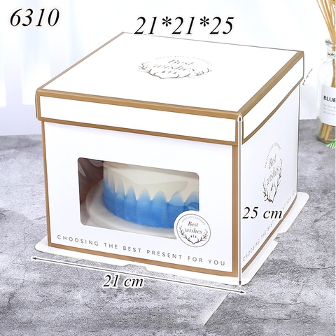 Hộp Giấy Trắng 3 Chi Tiết Best Wishes 21*21*25