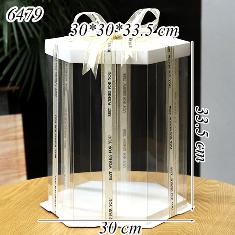Hộp Meka Lục Giác Trắng Size 30*30*33.5 Cm