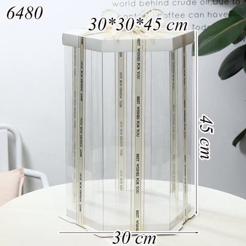 Hộp Meka Lục Giác Trắng Size 30*30*45 Cm